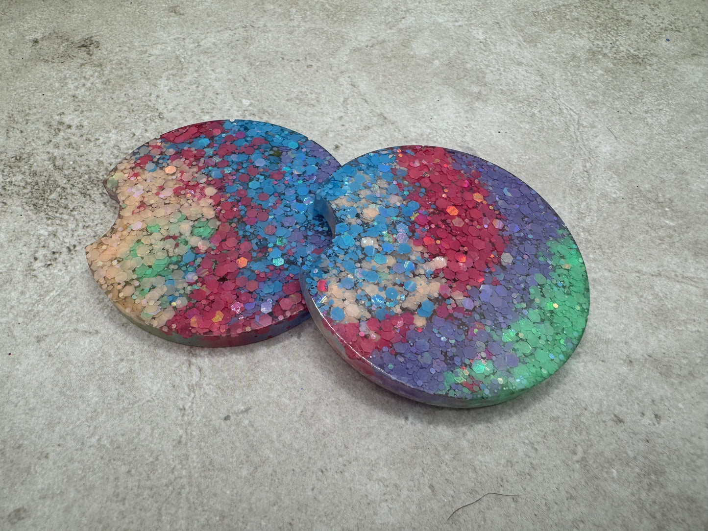 Pastel Rainbow Car Coaster Set
