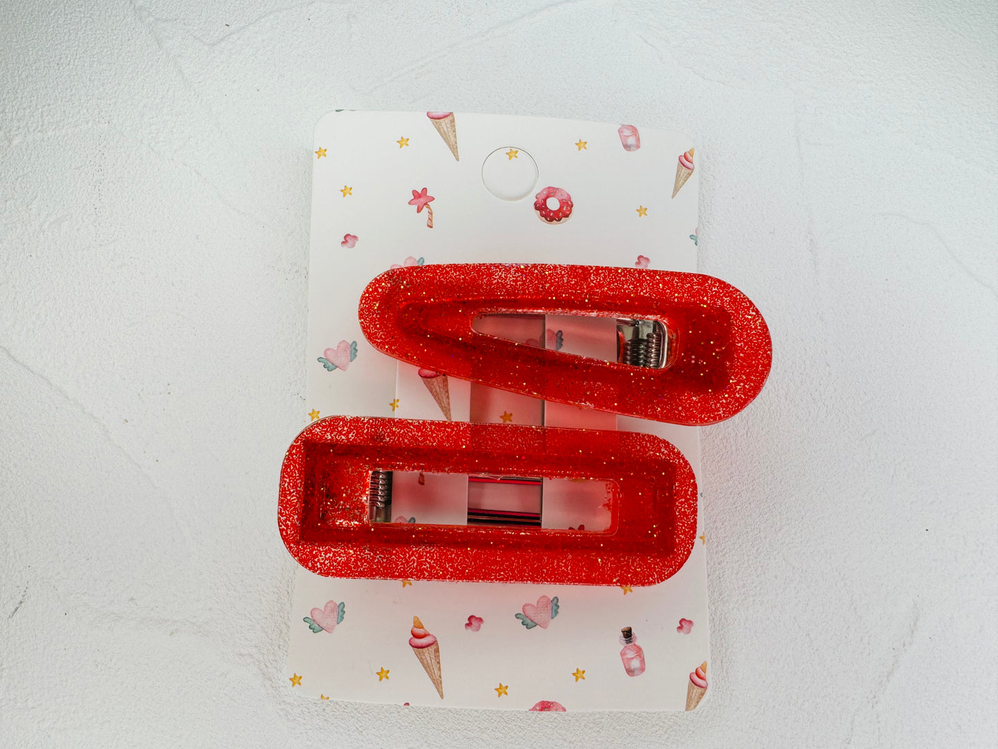 Classy Red Hair Clip Set
