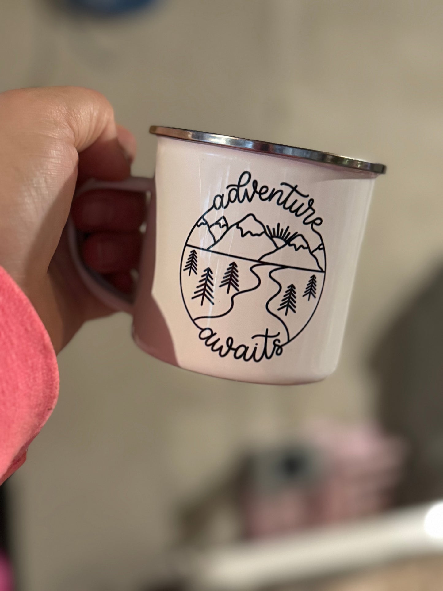 Adventure Awaits Tin Mug