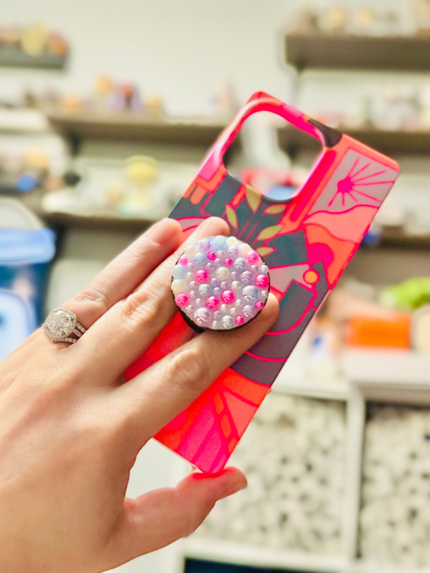 Pink/Purple/Blue Phone Grip