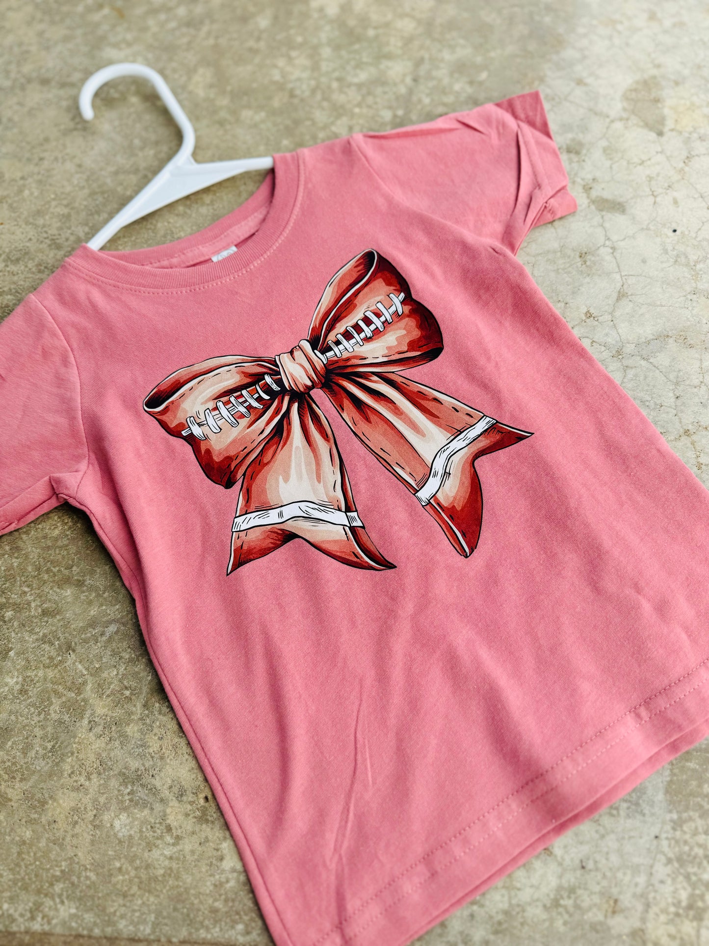 Football Bow Tee (infant-adult)