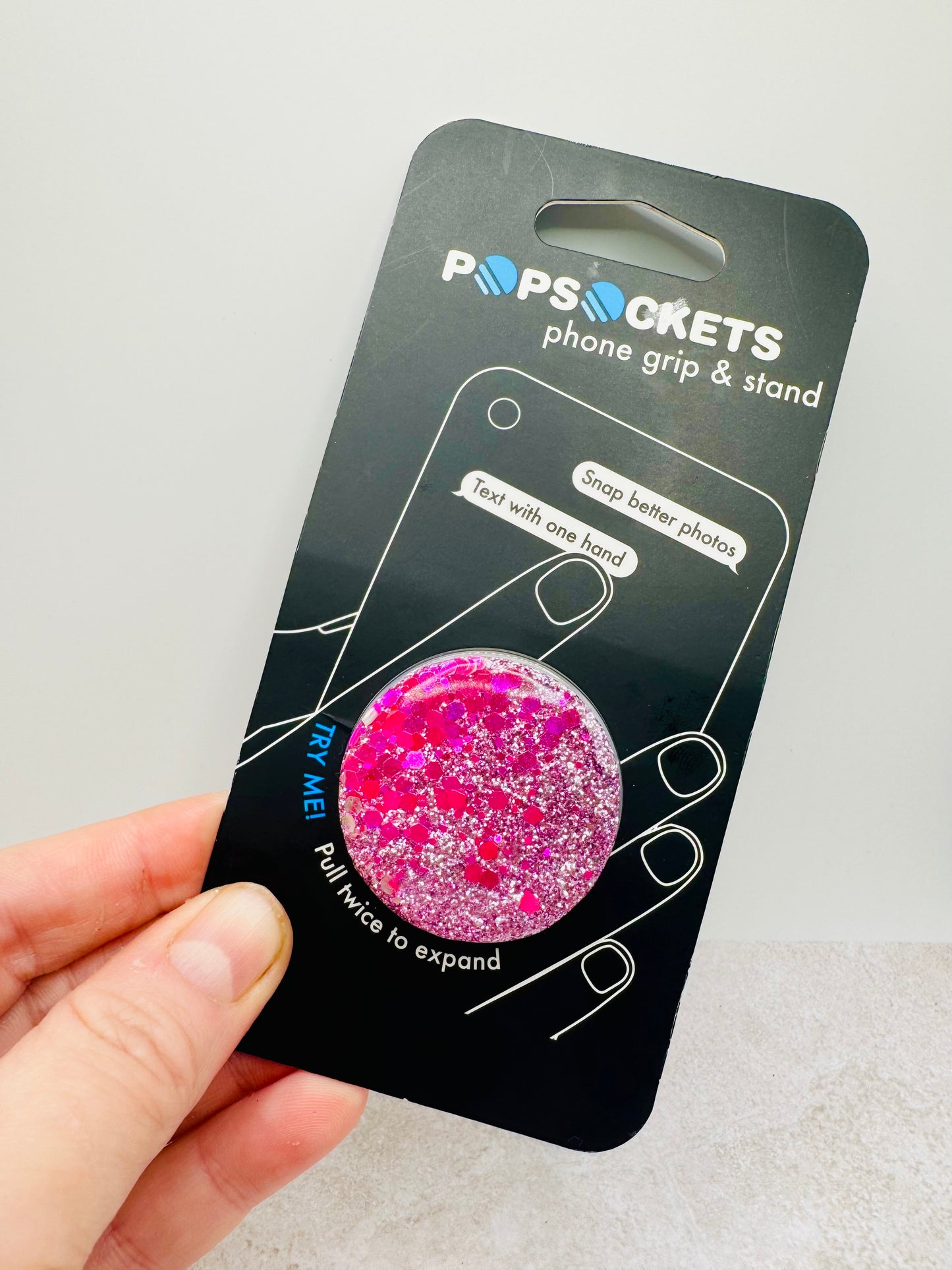 Custom Glittered Phone Grip