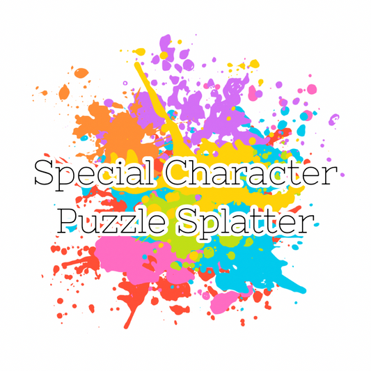 Puzzle Splatter Character tees