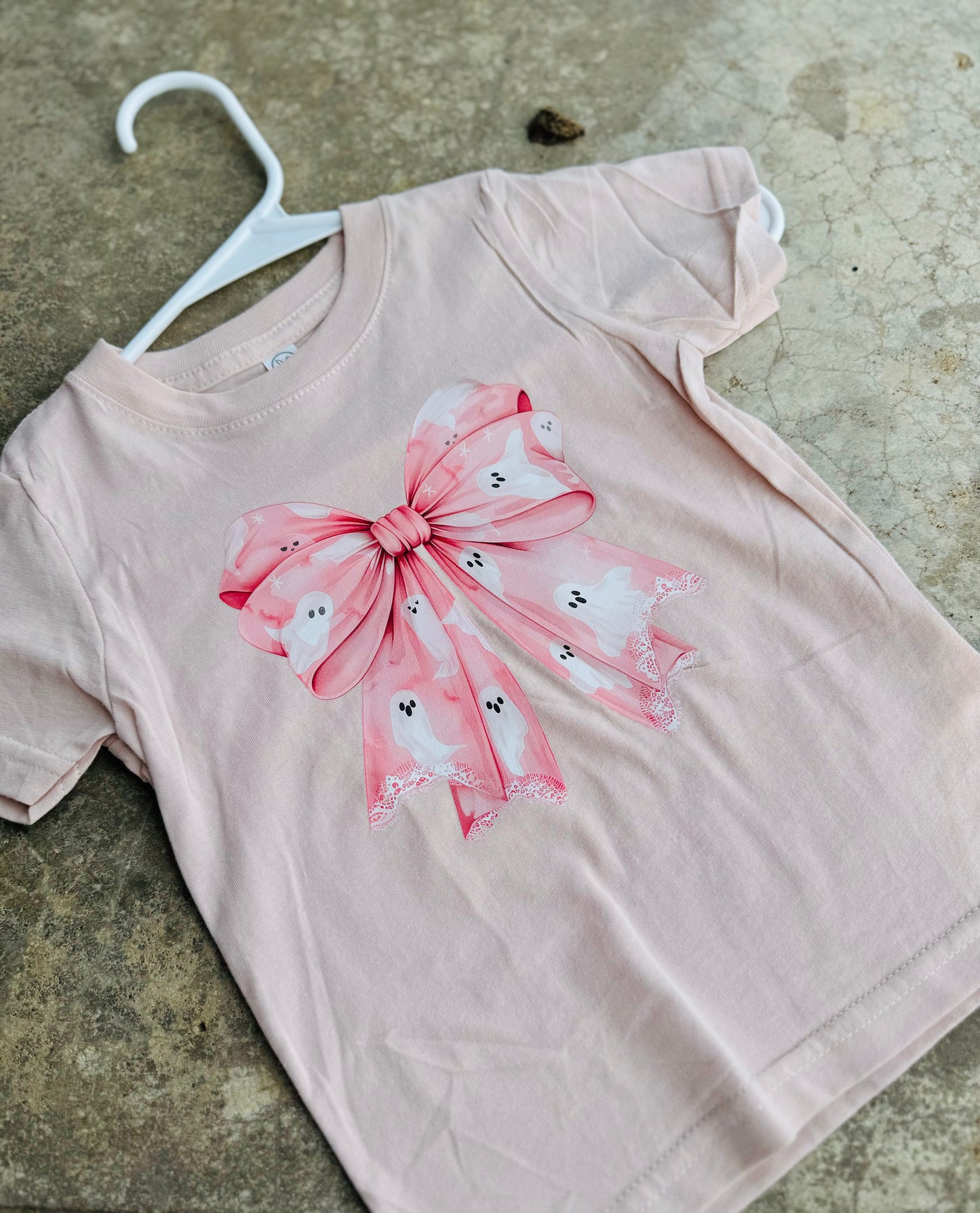 Boo Pink Bow Tee (infant-adult)