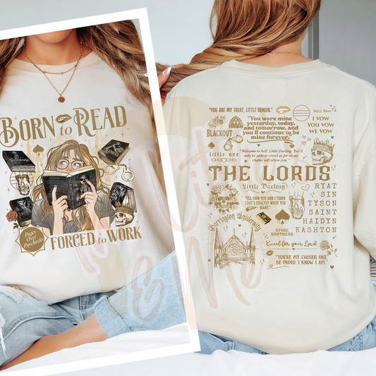 Born to Read Lords (front & back)